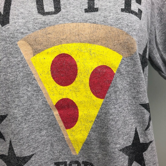 🍕 Vote For Pizza Graphic Novelty Short Sleeve Tee - Picture 5 of 10